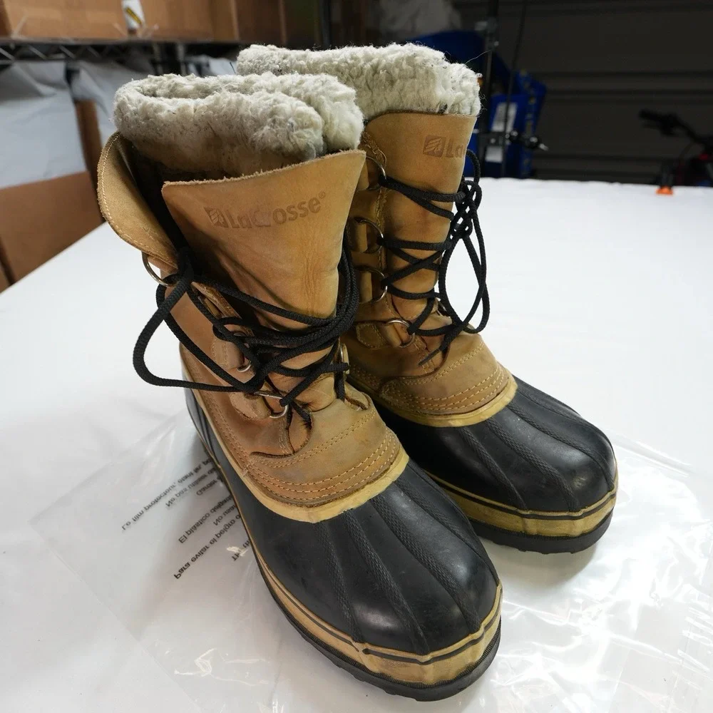 Lacrosse Mens Size US 10 Heavyweight Insulated‎ Winter Snow Steel Shank Boots